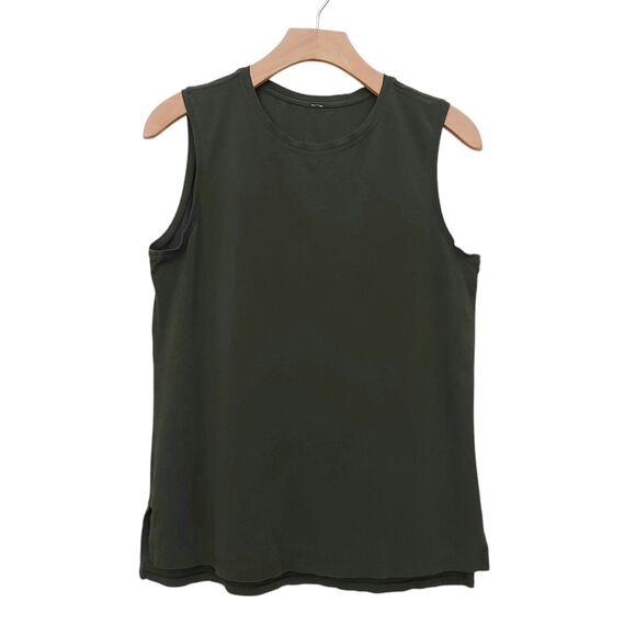 Lululemon T-Shirt Womens Small Green Sleeveless Athleisure Gym Training Yoga - Picture 1 of 8